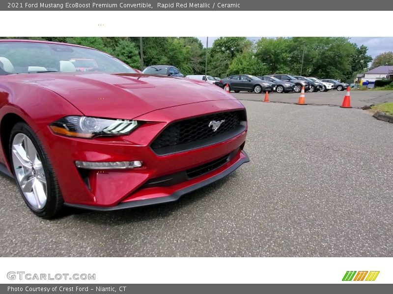 Rapid Red Metallic / Ceramic 2021 Ford Mustang EcoBoost Premium Convertible