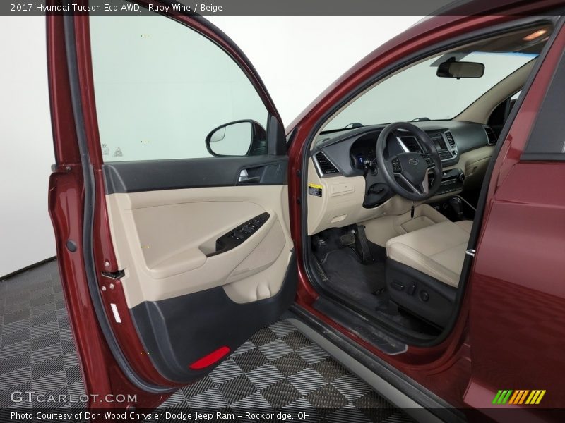 Ruby Wine / Beige 2017 Hyundai Tucson Eco AWD