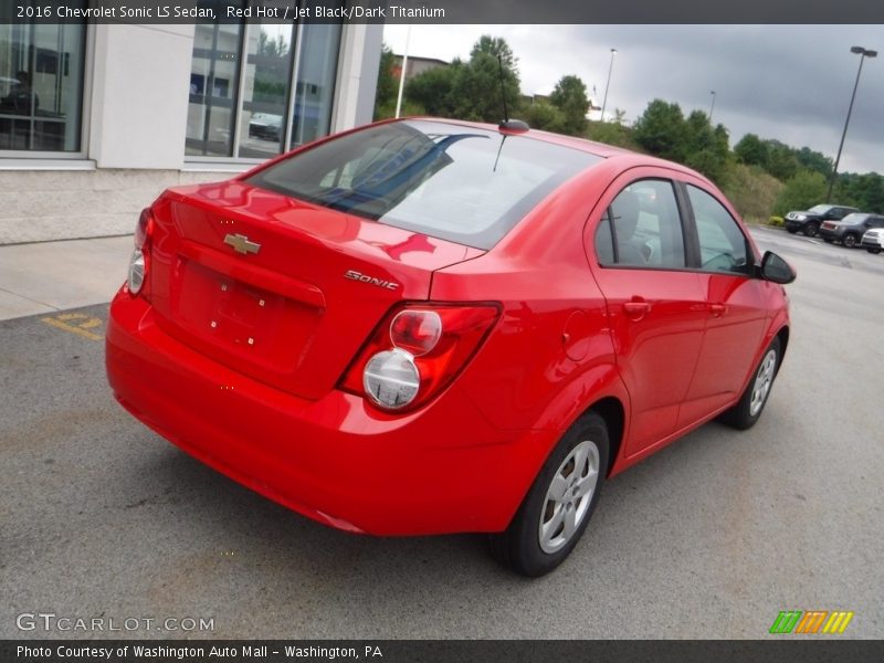 Red Hot / Jet Black/Dark Titanium 2016 Chevrolet Sonic LS Sedan
