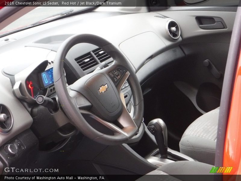 Red Hot / Jet Black/Dark Titanium 2016 Chevrolet Sonic LS Sedan