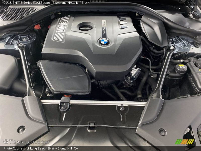 Bluestone Metallic / Black 2018 BMW 5 Series 530i Sedan