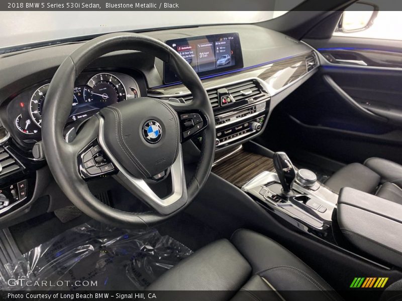Bluestone Metallic / Black 2018 BMW 5 Series 530i Sedan