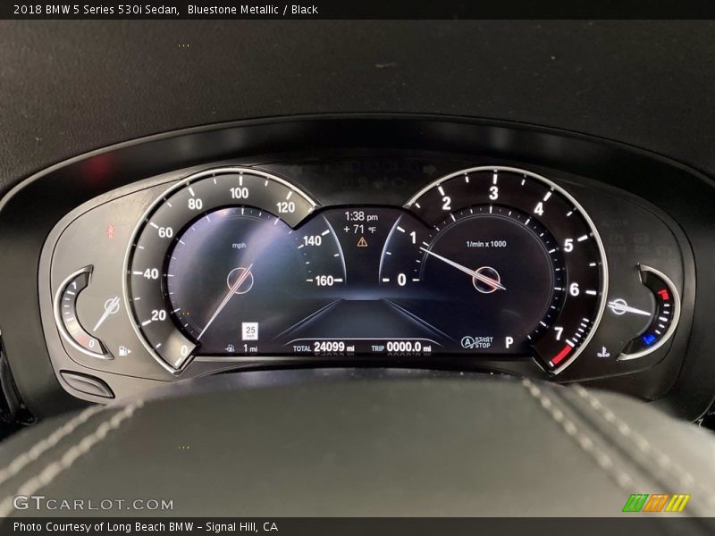 Bluestone Metallic / Black 2018 BMW 5 Series 530i Sedan