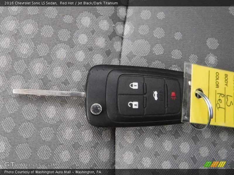 Red Hot / Jet Black/Dark Titanium 2016 Chevrolet Sonic LS Sedan
