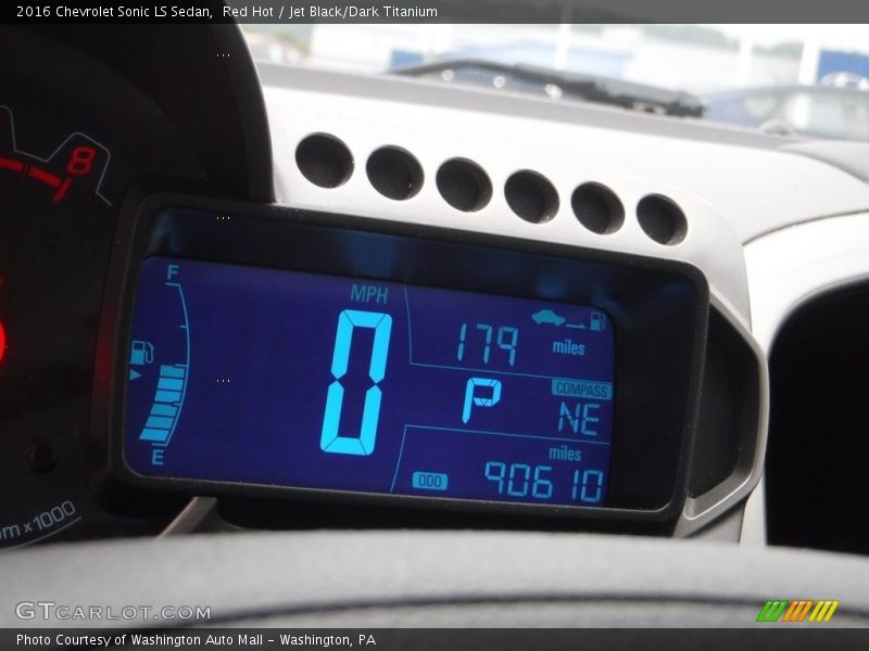 Red Hot / Jet Black/Dark Titanium 2016 Chevrolet Sonic LS Sedan