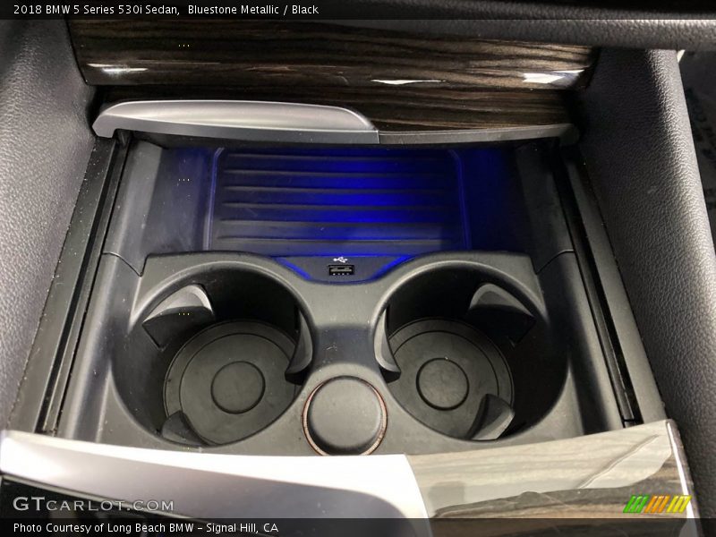 Bluestone Metallic / Black 2018 BMW 5 Series 530i Sedan