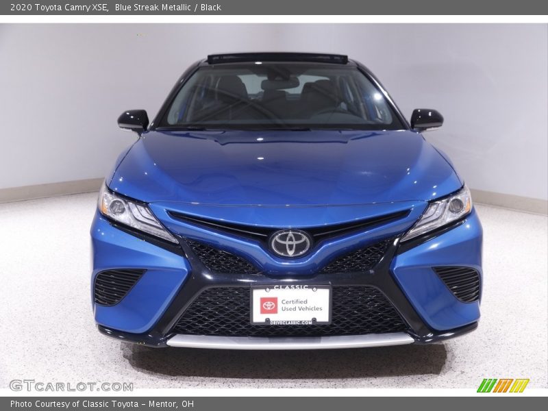 Blue Streak Metallic / Black 2020 Toyota Camry XSE