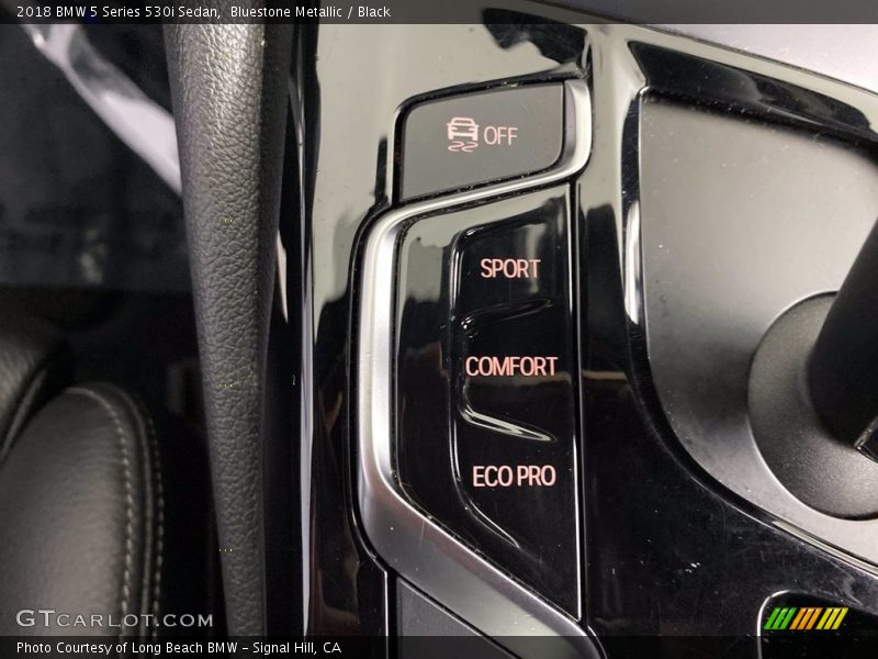 Bluestone Metallic / Black 2018 BMW 5 Series 530i Sedan