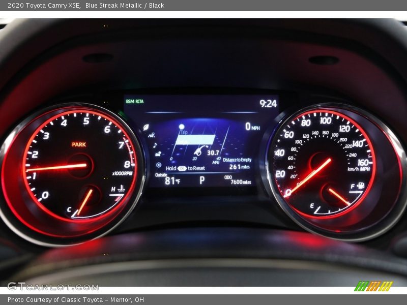 Blue Streak Metallic / Black 2020 Toyota Camry XSE