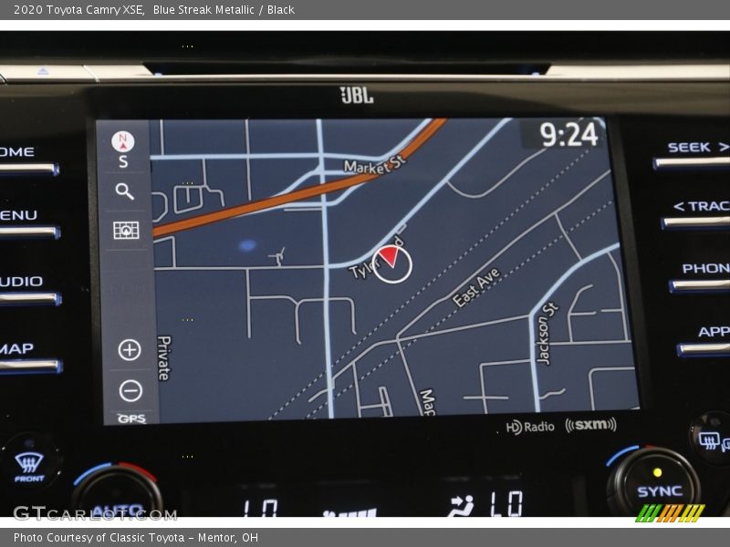 Blue Streak Metallic / Black 2020 Toyota Camry XSE