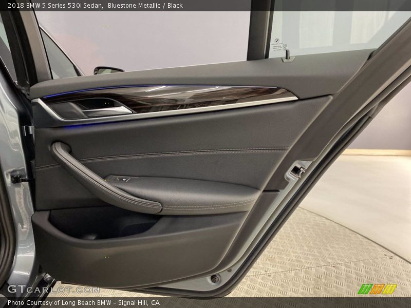 Bluestone Metallic / Black 2018 BMW 5 Series 530i Sedan