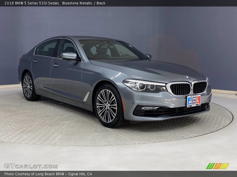 Bluestone Metallic / Black 2018 BMW 5 Series 530i Sedan