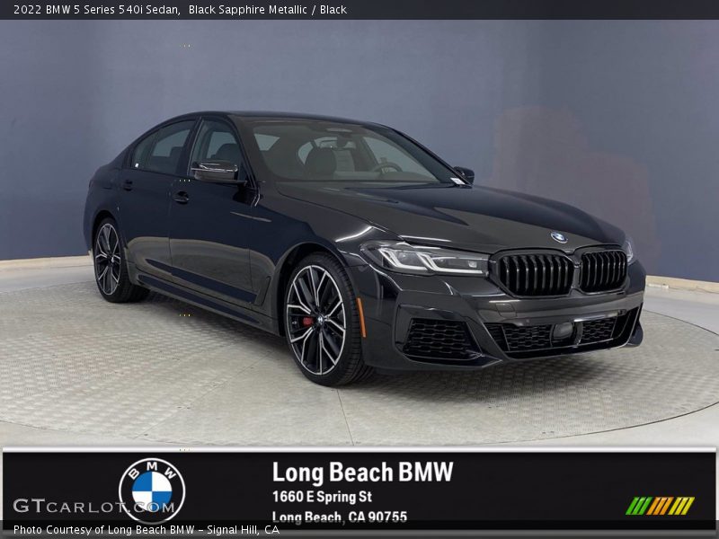 Black Sapphire Metallic / Black 2022 BMW 5 Series 540i Sedan