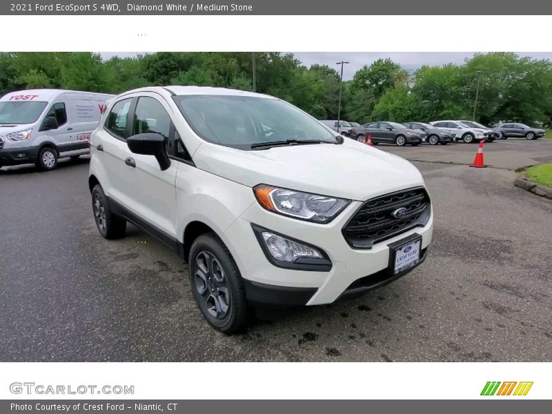Diamond White / Medium Stone 2021 Ford EcoSport S 4WD