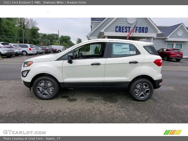 Diamond White / Medium Stone 2021 Ford EcoSport S 4WD