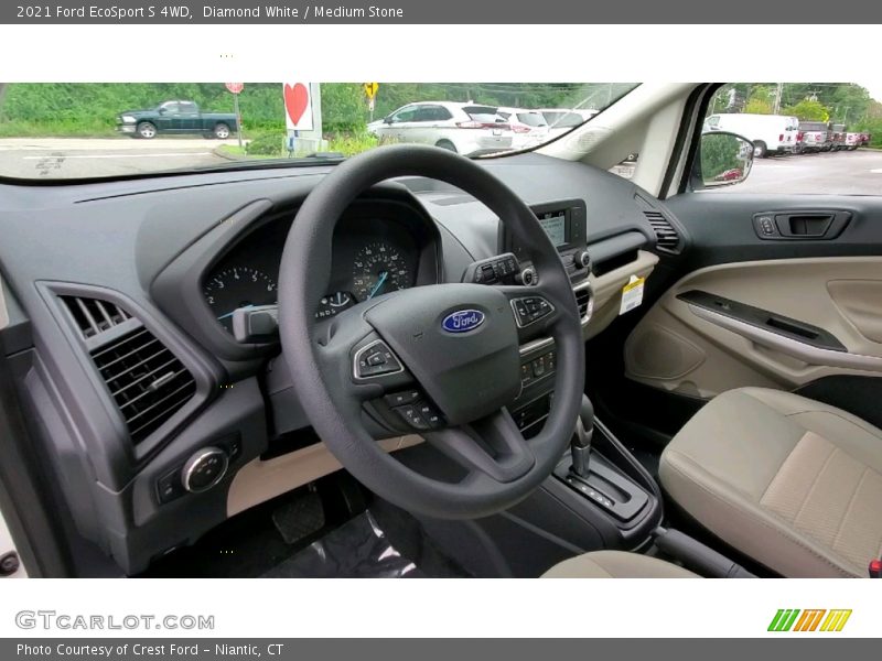 Diamond White / Medium Stone 2021 Ford EcoSport S 4WD