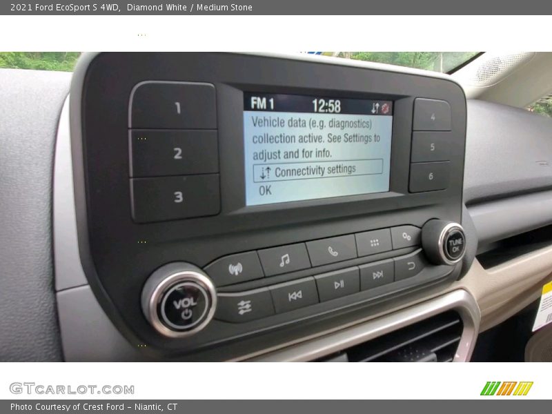 Diamond White / Medium Stone 2021 Ford EcoSport S 4WD