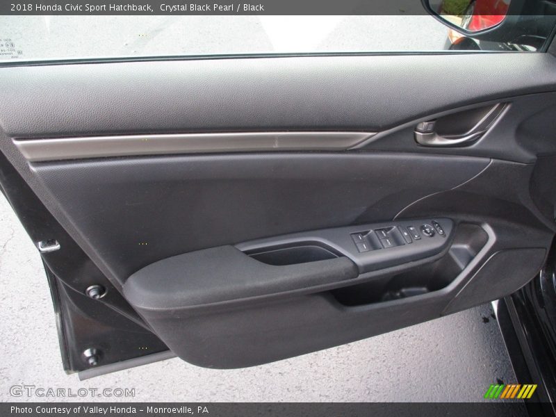 Crystal Black Pearl / Black 2018 Honda Civic Sport Hatchback
