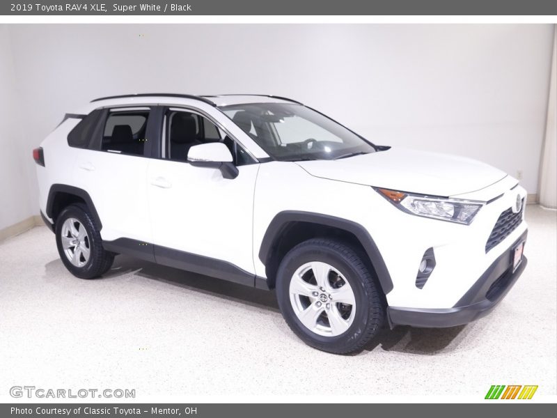 Super White / Black 2019 Toyota RAV4 XLE