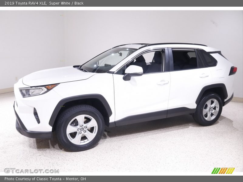 Super White / Black 2019 Toyota RAV4 XLE