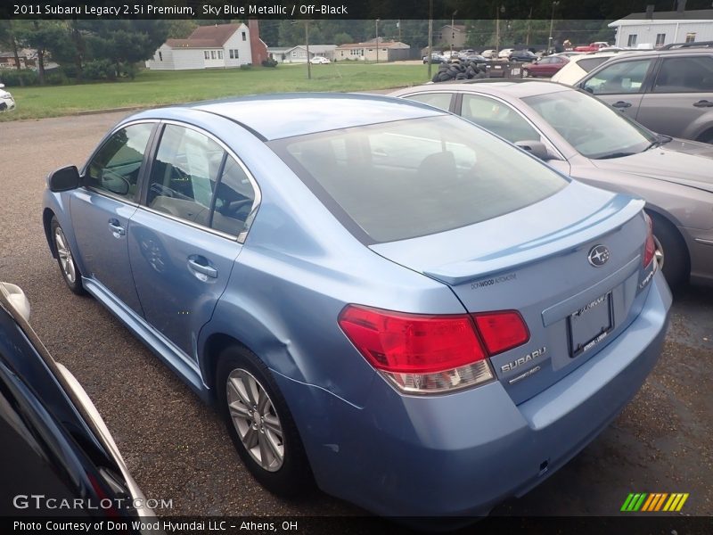 Sky Blue Metallic / Off-Black 2011 Subaru Legacy 2.5i Premium