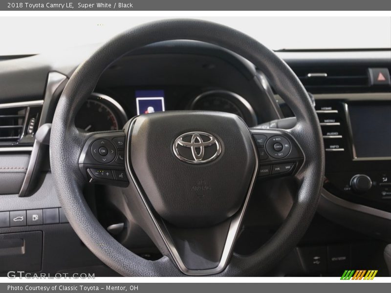 Super White / Black 2018 Toyota Camry LE