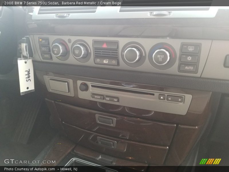 Barbera Red Metallic / Cream Beige 2008 BMW 7 Series 750Li Sedan