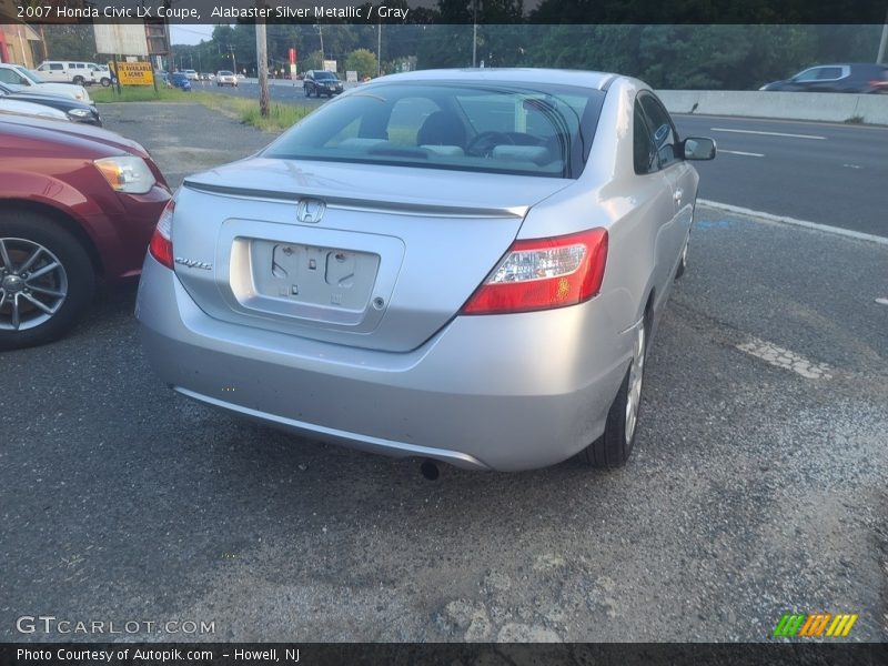 Alabaster Silver Metallic / Gray 2007 Honda Civic LX Coupe