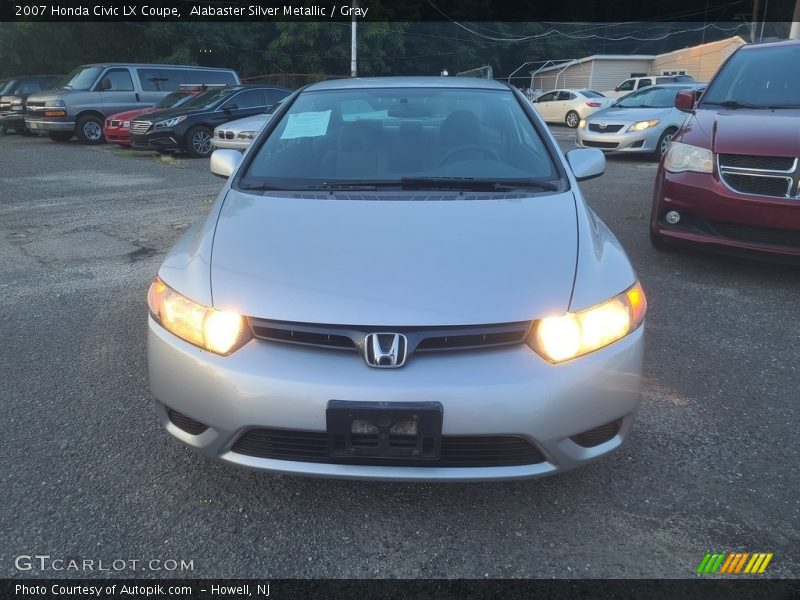 Alabaster Silver Metallic / Gray 2007 Honda Civic LX Coupe