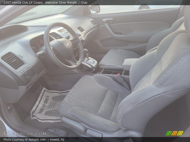 Alabaster Silver Metallic / Gray 2007 Honda Civic LX Coupe