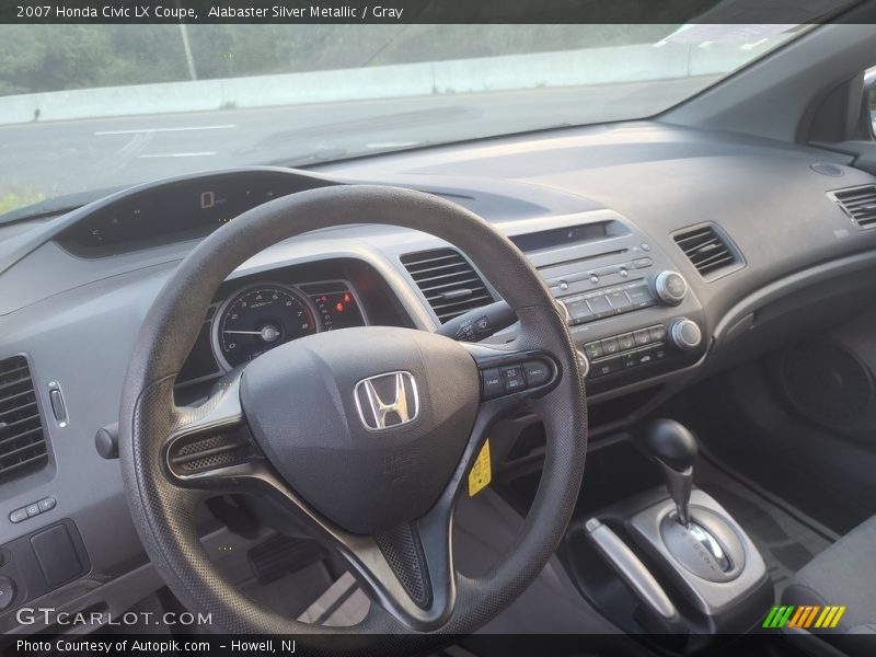 Alabaster Silver Metallic / Gray 2007 Honda Civic LX Coupe