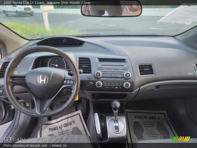 Alabaster Silver Metallic / Gray 2007 Honda Civic LX Coupe