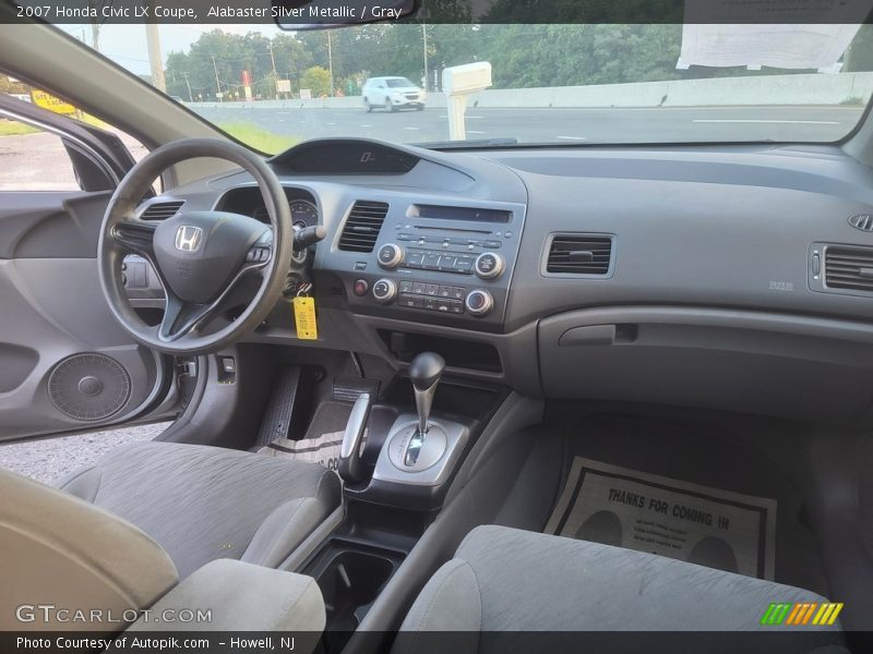 Alabaster Silver Metallic / Gray 2007 Honda Civic LX Coupe