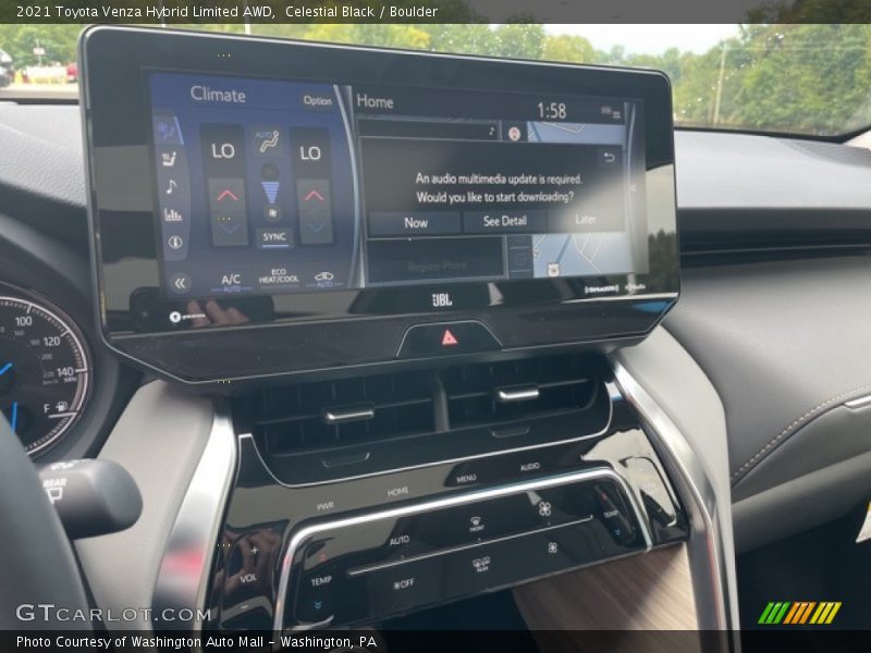 Celestial Black / Boulder 2021 Toyota Venza Hybrid Limited AWD