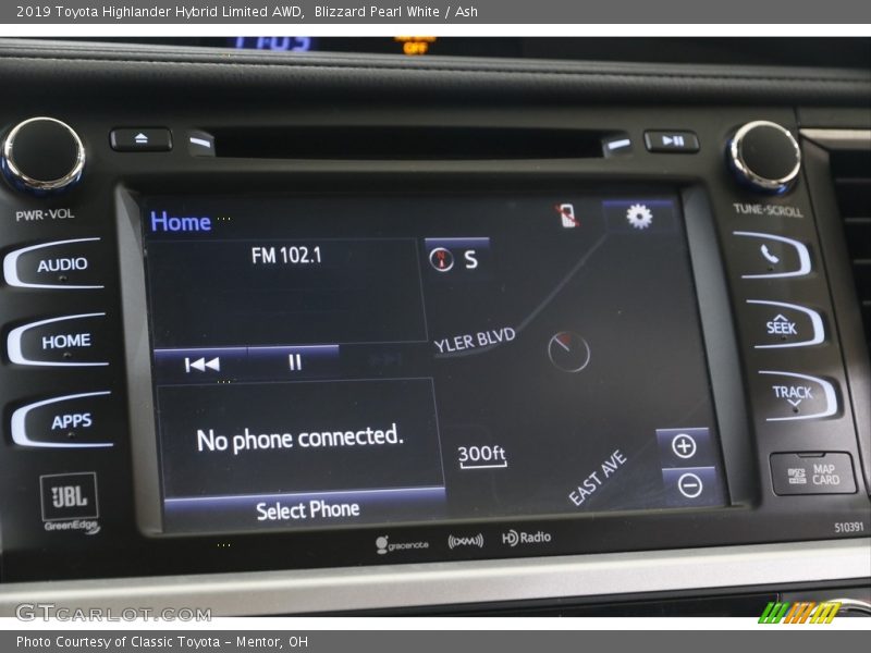 Blizzard Pearl White / Ash 2019 Toyota Highlander Hybrid Limited AWD