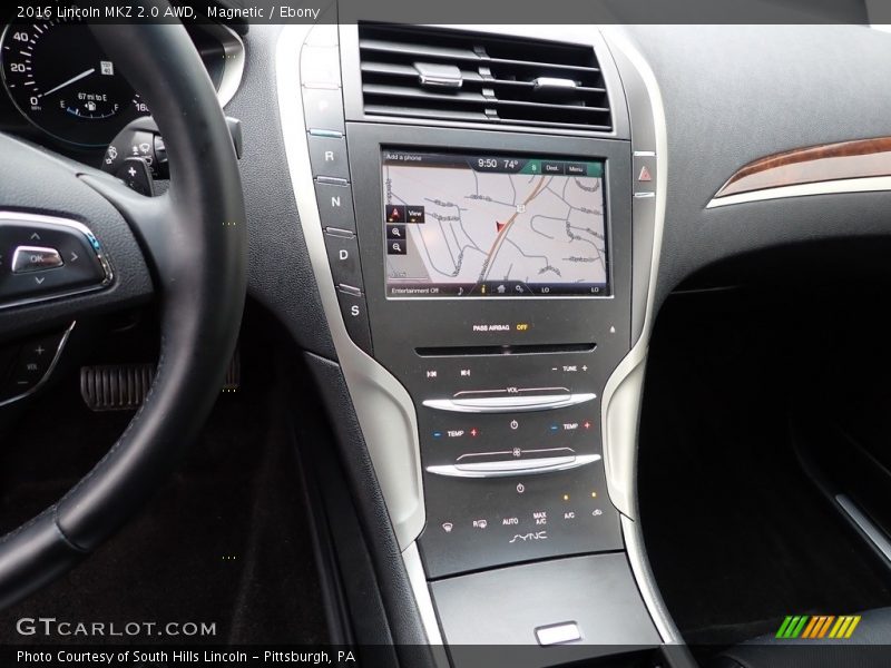 Controls of 2016 MKZ 2.0 AWD