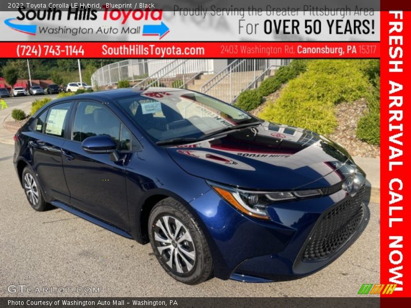 Blueprint / Black 2022 Toyota Corolla LE Hybrid