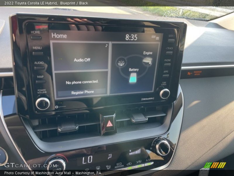 Controls of 2022 Corolla LE Hybrid