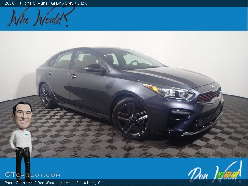 Gravity Grey / Black 2020 Kia Forte GT-Line