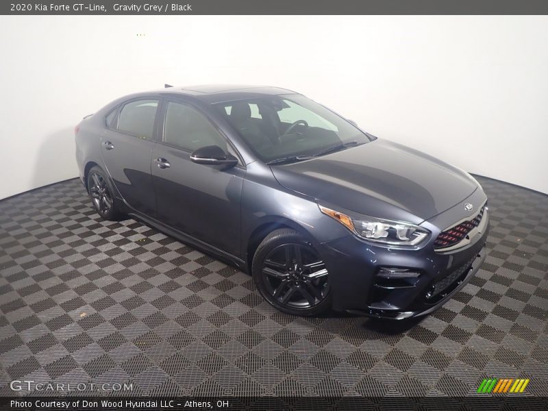 Gravity Grey / Black 2020 Kia Forte GT-Line