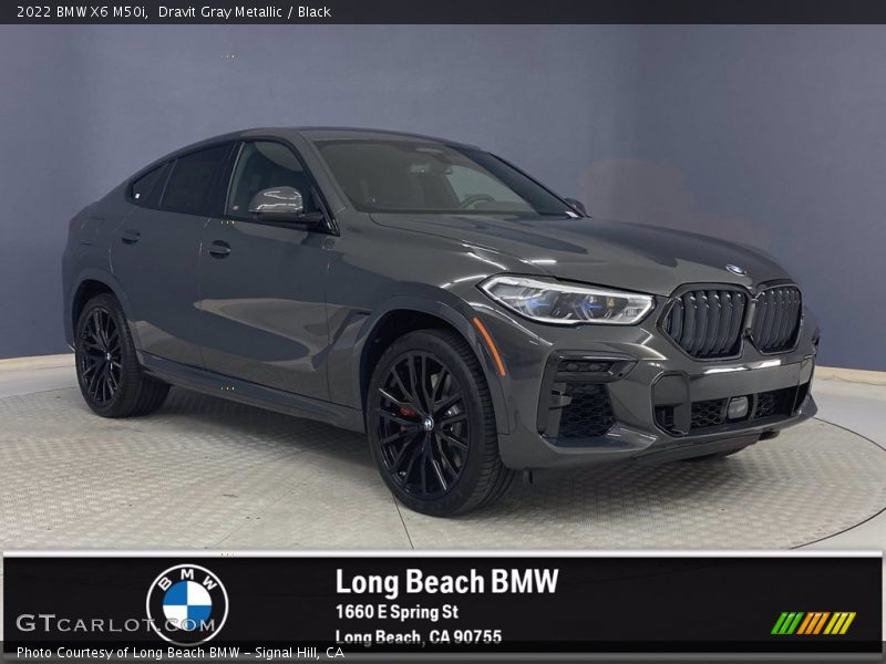 Dravit Gray Metallic / Black 2022 BMW X6 M50i
