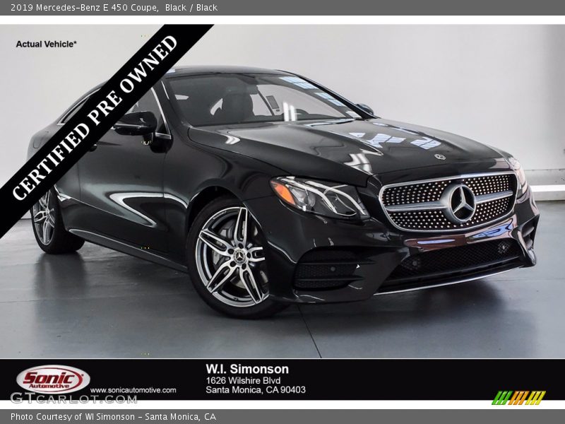 Black / Black 2019 Mercedes-Benz E 450 Coupe