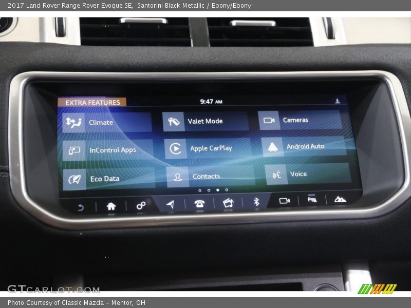Santorini Black Metallic / Ebony/Ebony 2017 Land Rover Range Rover Evoque SE