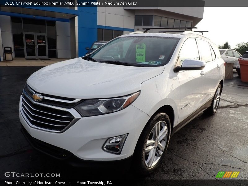 Summit White / Medium Ash Gray 2018 Chevrolet Equinox Premier AWD