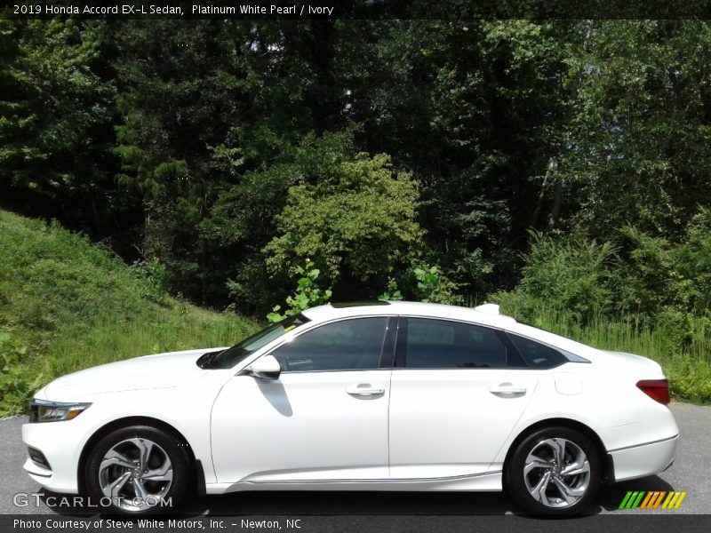Platinum White Pearl / Ivory 2019 Honda Accord EX-L Sedan