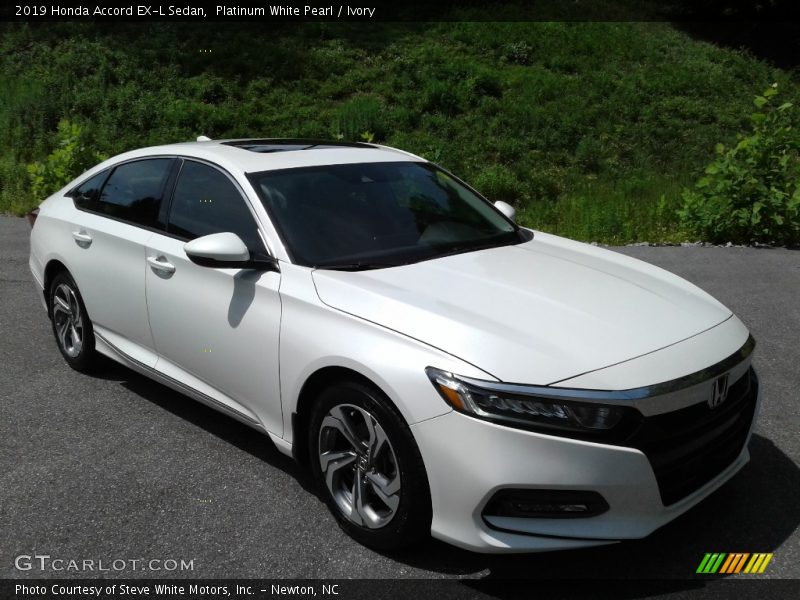 Platinum White Pearl / Ivory 2019 Honda Accord EX-L Sedan