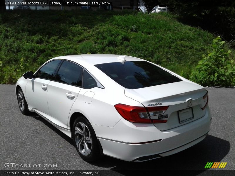 Platinum White Pearl / Ivory 2019 Honda Accord EX-L Sedan