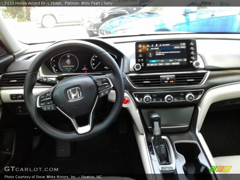 Platinum White Pearl / Ivory 2019 Honda Accord EX-L Sedan