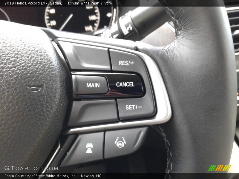 Platinum White Pearl / Ivory 2019 Honda Accord EX-L Sedan