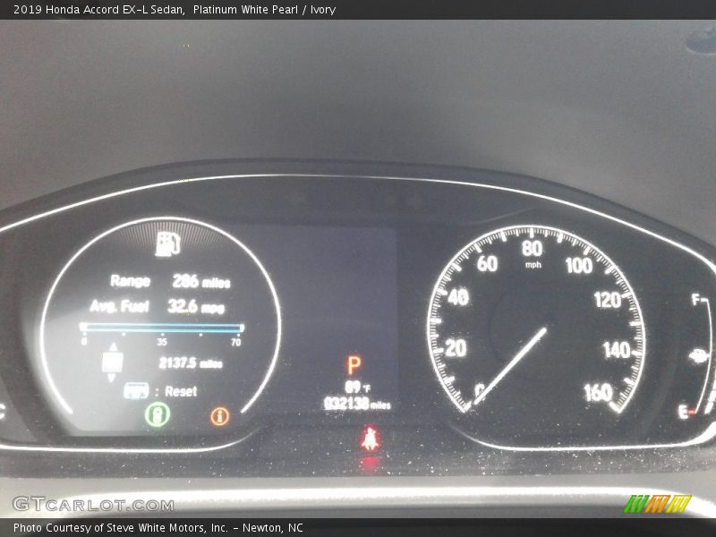 Platinum White Pearl / Ivory 2019 Honda Accord EX-L Sedan